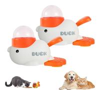 YXKNB Cat Treat Slot Machine, Duck Puzzle Feede, Cat Slot Machine Treat Dispenser, Duck Cats Treated Dispenser, Interactive Slow Feeder & IQ Training Toy, Dog Puzzle Feeder for Cats & Dogs (White*2)