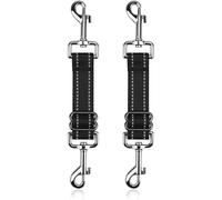 YXL Lot de 2 clips de collier de chien en acier inoxydable à double extrémité, connecteur réglable à double extrémité pour animaux de compagnie, chats, chiens et chiots