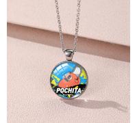 (YXL5) Collier Geeky Chainsaw Man Pendentif original en alliage et en verre pour les fans et les collectionneurs