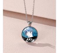(YXL7) Collier Geeky Chainsaw Man Pendentif original en alliage et verre pour les fans et les collectionneurs