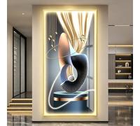 YXLLGS Déco Murale 3D LED, Vase Hydroponique, Texture Grès