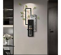 YXLLGS Déco Murale LED Grès Moderne, 3D Art Mural Vase Verre Hydroponique