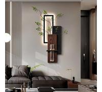 YXLLGS Déco Murale LED Grès Moderne, 3D Art Mural Vase Verre Hydroponique