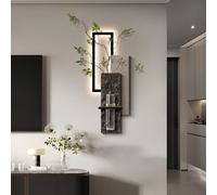 YXLLGS Déco Murale LED Grès Moderne, 3D Art Mural Vase Verre Hydroponique
