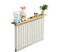 YXLLGS Étagère Cache Radiateur en Bois Massif, sans Perçage avec Feuille Réfléchissante. Étagère Flottante Murale Moderne pour Salon, Cuisine et Bureau(110cm/43in)