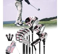 YXLMWZRY Golf Club Set Including Hybrid Bag, Driver, Fairway Woods, hybrids, 5-9PS Irons, Mallet Putter - Carbon Fiber Shaft, All-Weather Grip, Women's Golf Club Set