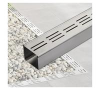 YXLYFDLY Drain De Tranchée en Acier Inoxydable 304 pour L'évacuation des Eaux De Pluie, Système De Drainage De Sol Extérieur Et Drain De Canal, Drainage Rapide(Style1 100x10x7cm)