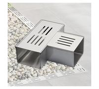 YXLYFDLY Drain De Tranchée en Acier Inoxydable 304 pour L'évacuation des Eaux De Pluie, Système De Drainage De Sol Extérieur Et Drain De Canal, Drainage Rapide(Style2 20x10x7cm)