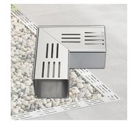 YXLYFDLY Drain De Tranchée en Acier Inoxydable 304 pour Sol en Béton, Système De Drainage De Canal Extérieur Et Drain De Sol, Longue Durée De Vie(Right Angle 20x7x3cm)