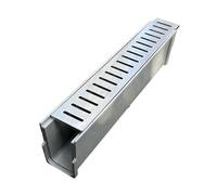 YXLYFDLY Ensemble De Caniveaux De Tranchée en Acier Inoxydable, Siphon De Sol avec Grilles pour Jardins Et Fermes, Installation Simple(Stainless Steel 2,23.6x3.9x1.6in)