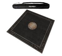 YXLYFDLY Grand tapis de mahjong avec sac de transport noir, nappe épaisse antidérapante, tapis de table pour jeux de cartes de mahjong, paigow, poker (60 cm)