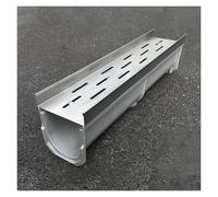 YXLYFDLY Système De Drainage De Tranchée De Cour pour Pavés, Drain De Sol Robuste avec Grilles De Drainage en Métal, Réduisant Le Risque De Colmatage(100x15x25cm/39.37x5.9x9.84in)