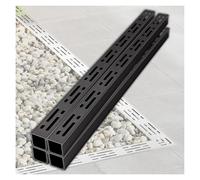 YXLYFDLY Système De Drainage De Tranchée en Acier Inoxydable pour Trottoir De Cour, Système De Drainage De Canal Noir Et Drain De Sol, Longue Durée De Vie(5pcs,100x3.5x3cm)