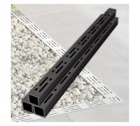 YXLYFDLY Système De Drainage De Tranchée en Acier Inoxydable pour Trottoir De Cour, Système De Drainage De Canal Noir Et Drain De Sol, Longue Durée De Vie(3pcs,100x10x5cm)