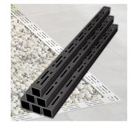 YXLYFDLY Système De Drainage De Tranchée en Acier Inoxydable pour Trottoir De Cour, Système De Drainage De Canal Noir Et Drain De Sol, Longue Durée De Vie(6pcs,100x5x5cm)