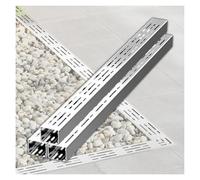 YXLYFDLY Système De Drainage De Tranchée Épaissi, Drain De Canal en Acier Inoxydable 304 Et Drain De Sol pour Les Zones De Patio, Structure Stable(3pcs,100x15x5cm)