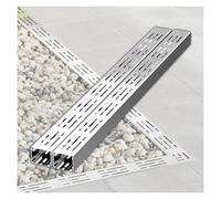 YXLYFDLY Système De Drainage De Tranchée Épaissi, Drain De Canal en Acier Inoxydable 304 Et Drain De Sol pour Les Zones De Patio, Structure Stable(2pcs,100x5x5cm)