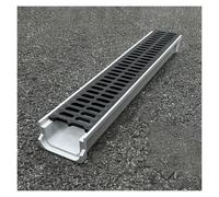 YXLYFDLY Système De Drainage De Tranchée Extérieur, Drain De Sol Robuste avec Plaque De Recouvrement en PE, Longue Durée De Vie(60x10x10cm//23.6x3.9x3.9in)