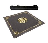 YXLYFDLY Tapis de mahjong carré avec envers en caoutchouc, nappe douce et antidérapante, pour mahjong, paigow, poker, cartes et jeux de société (gris, 100 cm)
