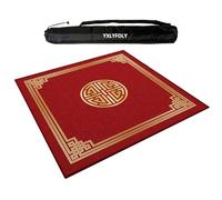 YXLYFDLY Tapis de mahjong carré avec envers en caoutchouc, nappe épaisse et sourde, pour mahjong, paigow, poker, cartes et jeux de société (rouge, 70 cm)