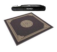 YXLYFDLY Tapis de mahjong carré avec envers en caoutchouc, nappe épaisse et sourdine, pour mahjong, paigow, poker, cartes et jeux de société (gris, 80 cm)