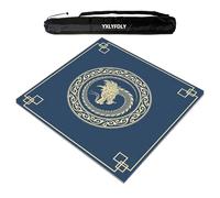 YXLYFDLY Tapis de mahjong carré avec sac de transport noir, antidérapant et résistant à l'usure, tapis de table pour mahjong paigow poker et jeu de carrelage (90 cm)