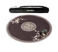 YXLYFDLY Tapis de Mahjong en velours cristal doux épais et antidérapant avec sac de transport, grand tapis de jeu pour poker, cartes, jeux de tuile (110 cm)