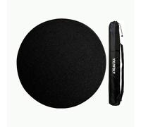 YXLYFDLY Tapis de Mahjong rond antidérapant et réduction du bruit en lin et coton avec envers en caoutchouc - Grand tapis de jeu pour mahjong, poker, cartes, jeux de société, carreaux (noir, 110 cm)