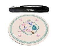 YXLYFDLY Tapis de Mahjong rond épais et antidérapant avec sac de transport, tapis de jeu à domicile pour poker, cartes, jeux de société (120 cm)