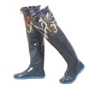 YXLYFDLY Waders Cuissardes De Hanche pour Hommes Et Femmes, Cuissardes De Pêche Imperméables Et Respirantes, Bottes De Pataugeoire avec Semelle Extérieure À Crampons(45 EU)