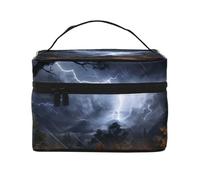 YXLymxDAMAI Ancient Roulette Trousse de Maquillage Voyage Trousse Cosmétique à la Mode Grande Capacité pour Voyage, Gym et Camping, A Night Of Lightning And Thunder, One Size