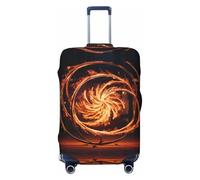 YXLymxDAMAI Beautiful Planets Housse de protection pour bagages de voyage Noir 45,7 à 81,3 cm, Flammes rotatives, Medium