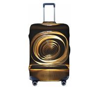 YXLymxDAMAI Beautiful Planets Housse de protection pour bagages de voyage Noir 45,7 à 81,3 cm, Ouverture blanche transparente, Small