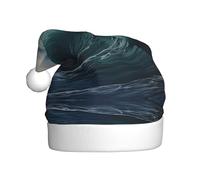 YXLymxDAMAI Chapeau de Noël « Big Waves in the Sea » pour adultes - Chapeau de Père Noël classique unisexe pour fête du Nouvel An, rouge