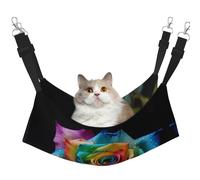 YXLymxDAMAI Hamac pour chat avec sangles réglables, pour chats, furets, chiots ou petits animaux de compagnie avec fleurs multicolores
