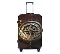 YXLymxDAMAI Housse de valise éléphant africain pour bagages - Convient pour voyage - Housse de protection de 45,7 à 81,3 cm - Noir, Boussole ancienne, Small