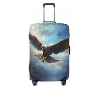 YXLymxDAMAI Housse de valise éléphant africain pour bagages - Convient pour voyage - Housse de protection de 45,7 à 81,3 cm - Noir, Aigle volant, Small