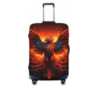 YXLymxDAMAI Housse de valise Hérissons dans l'eau pour bagages - Convient pour les bagages de voyage Housse de protection de 45,7 à 81,3 cm, noir, Phénix de feu, Small