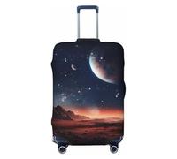 YXLymxDAMAI Housse de valise Hérissons dans l'eau pour bagages - Convient pour les bagages de voyage Housse de protection de 45,7 à 81,3 cm, noir, Corps céleste, Medium