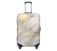 YXLymxDAMAI Moon Surface Housse de protection pour bagage de voyage Noir 45,7 à 81,3 cm, Marbre gris doré, Medium