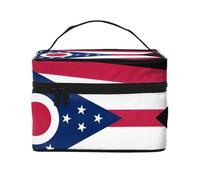 YXLymxDAMAI Trousse de maquillage de voyage avec drapeau de la souveraineté siamoise - Trousse de maquillage tendance avec grande capacité pour voyage, gym et camping, Drapeau de l'État de l'Ohio, One