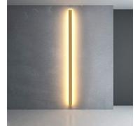 YXNKK LED Applique Murale Longue Minimaliste Chambre Lampe Murale Intérieur Doré Lampe de Mur Salon Acrylique Lèche-Murs Métal Moderne Décoration Murale pour Couloir,6000k White Light,150CM/45W