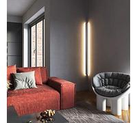 YXNKK LED Lampe Murale Longue Chambre Applique Murale Intérieur de Coin Noir Minimaliste 3000K Lumière Chaude Lampe de Mur Salon Acrylique Lèche-Murs Métal Moderne Décoration pour Entrée,100cm/24w