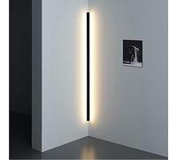 YXNKK LED Lampe Murale Longue Chambre Applique Murale Intérieur de Coin Noir Minimaliste 3000K Lumière Chaude Lampe de Mur Salon Acrylique Lèche-Murs Métal Moderne Décoration pour Entrée,120cm/36w