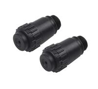 YXQ Lot de 2 connecteurs filetés pour bouchon d'huile 40,6 x 3,8 cm, filetage mâle BSPT, bouchon d'huile en plastique noir, raccords de rechange pour compresseur d'air