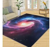 YXQAIED Ciel étoilé Tapis Salon 180x240cm Nébuleuse Chambre AntidéRapant Lavable en Machine Doux Grand Galaxie Cosmique Carpet Salle a Manger Descente de Lit Chambre Adulte
