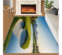 YXQAIED Lakescapes Tapis de terrain de golf lavable doux et antidérapant pour salon, chambre à coucher, salle de classe, entrée Motif prairie verte 180 x 270 cm
