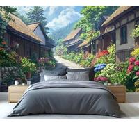 YXQAIED Papier peint de rue italienne, beau papier peint photo de jardin, papier peint paysage de campagne pour salon, peintures murales 3D pour appartements d'hôtel, 260 x 175 cm