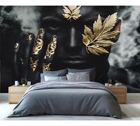 YXQAIED Papier peint femme africaine, papier peint femme noire pour salon, chambre afro-américaine, papier peint, non autocollant, impression 3D, grande peinture murale 430 x 300 cm