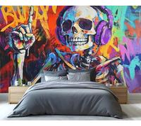 YXQAIED Papier peint - Graffiti Home Decor & Mural, Pop Art Chambre Papier Peint Papier Peint Papier Peint pour le Salon, Non Autocollant Grande Murale Murale